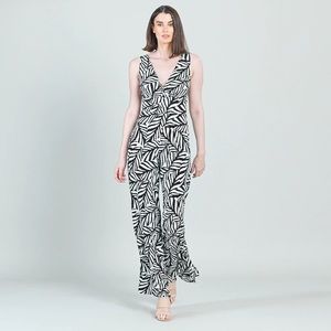 CLARA SUNWOO Signature Jumpsuit - Leaf Stripe XS 4/6